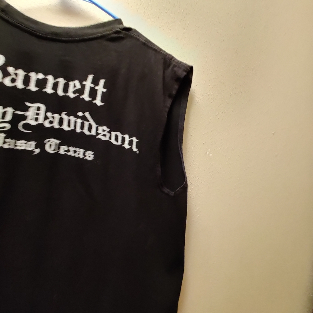 Mens Size Large Harley-Davidson Black Sleeveless T-Shirt - Picture 10 of 11